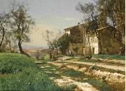 Antonio Mancini The outskirts of Nice oil